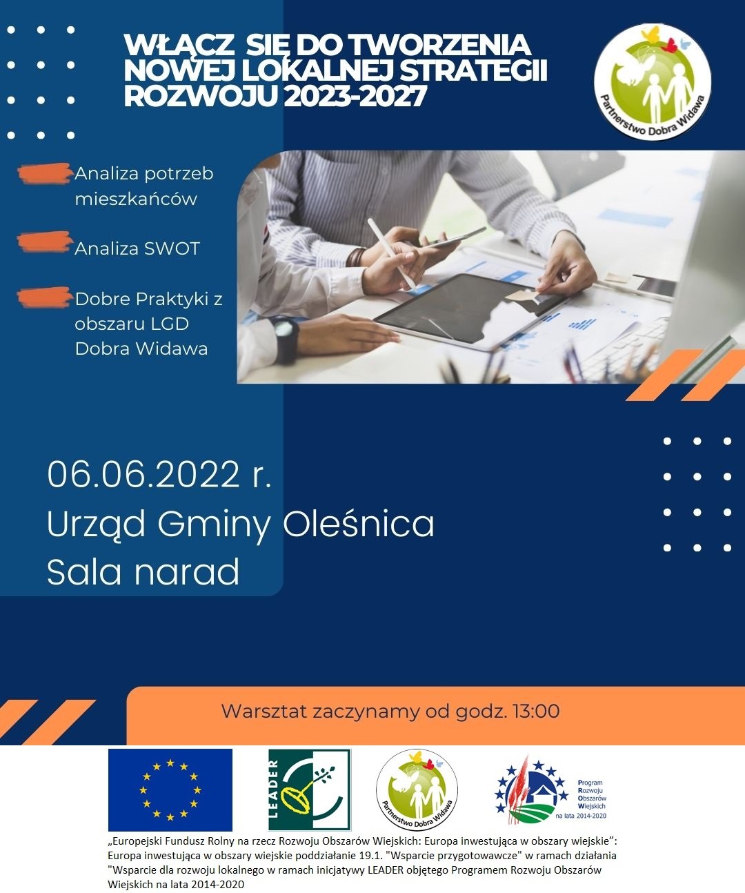 Plakat warsztat strategiczny Oleśnica 05.2022