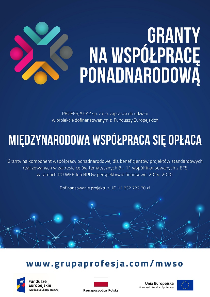 Plakat Granty Międzynarodowa Współpraca